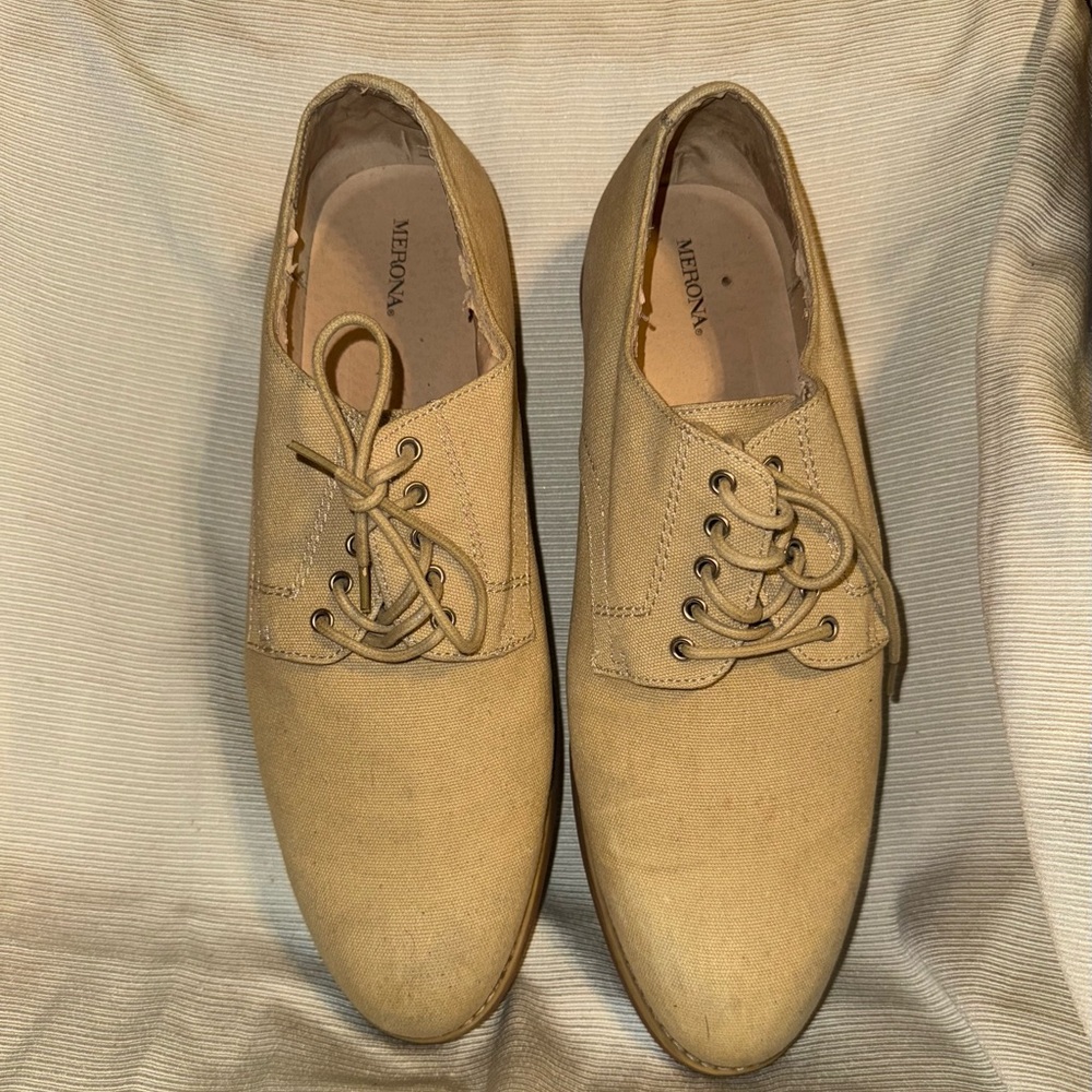 Merona Men's Beige Canvas Oxfords